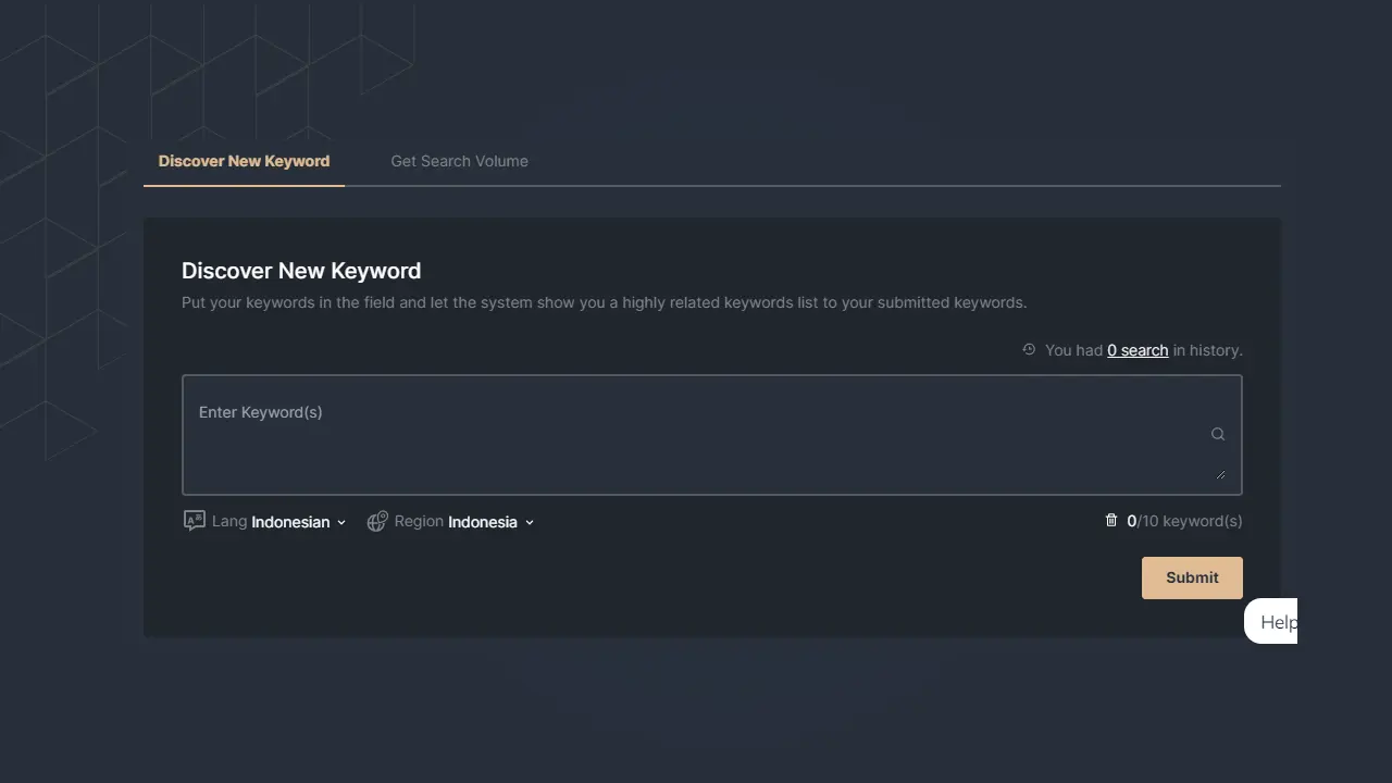 Picture 2: Keyword Research Tool from Sequence Stats